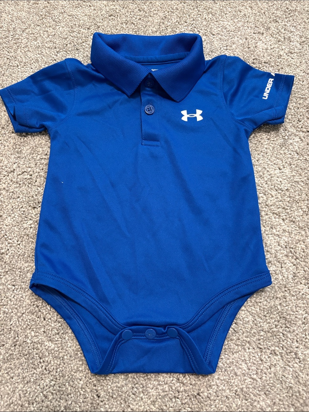 Under Armour infant boys Royal Blue Polo onesie 3/6 months